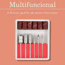 Kit Manicure Lixadeira Eletrica De Unha + Kit 10 brocas Tips Acrigel Profissional