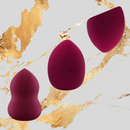 Kit Com 3 Esponjas Para Maquiagem Roxa Chanfrada Blender E Gota 365-053-123