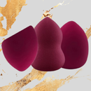 Kit Com 3 Esponjas Para Maquiagem Roxa Chanfrada Blender E Gota 365-053-123