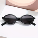 Óculos de sol feminino oval retrô, padrão tartaruga, estilo moderno