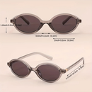 Óculos de sol feminino oval retrô, padrão tartaruga, estilo moderno
