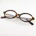 Óculos de sol feminino oval retrô, padrão tartaruga, estilo moderno