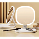 Espelho de mesa retangular para maquiagem com luz de LED 3 modos de cores