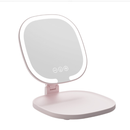 Espelho de mesa retangular para maquiagem com luz de LED 3 modos de cores