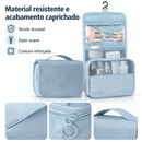 【ORGANIZADOR DE VIAGEM】Necessaire Suspensa com Divisórias, Resistente e Impermeável para Maquiagem e Higiene