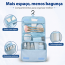 【ORGANIZADOR DE VIAGEM】Necessaire Suspensa com Divisórias, Resistente e Impermeável para Maquiagem e Higiene
