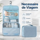 【ORGANIZADOR DE VIAGEM】Necessaire Suspensa com Divisórias, Resistente e Impermeável para Maquiagem e Higiene