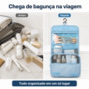 【ORGANIZADOR DE VIAGEM】Necessaire Suspensa com Divisórias, Resistente e Impermeável para Maquiagem e Higiene