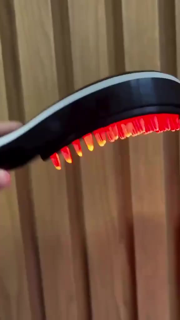 Escova Massageadora com Laser 4 em 1 – Tratamento Capilar e Antiqueda