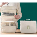 【ORGANIZADOR DE VIAGEM】Necessaire Suspensa com Divisórias, Resistente e Impermeável para Maquiagem e Higiene