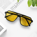 Óculos de sol retrô oversized com armação dupla, proteção UV, um item essencial para o inverno