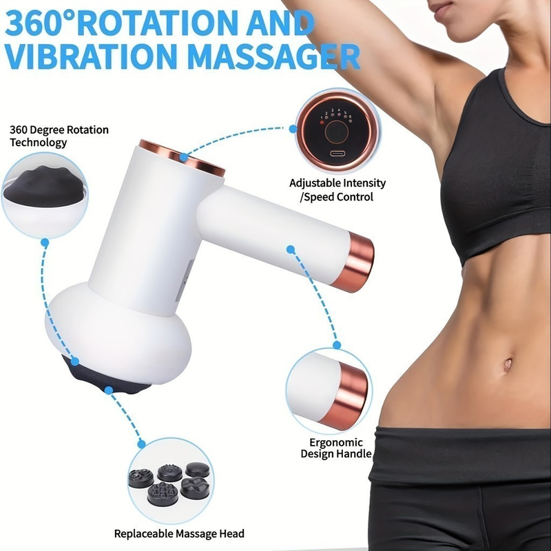 Massageador Elétrico de celulite sem fio Portátil Profissional para Barriga Coxa Pescoço Mulher Presente Feminino