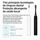 Kit Escova Dental Elétrica Sônica Recarregável IPX7 à Prova d’Água c/ 2 Cabeças Substituíveis
